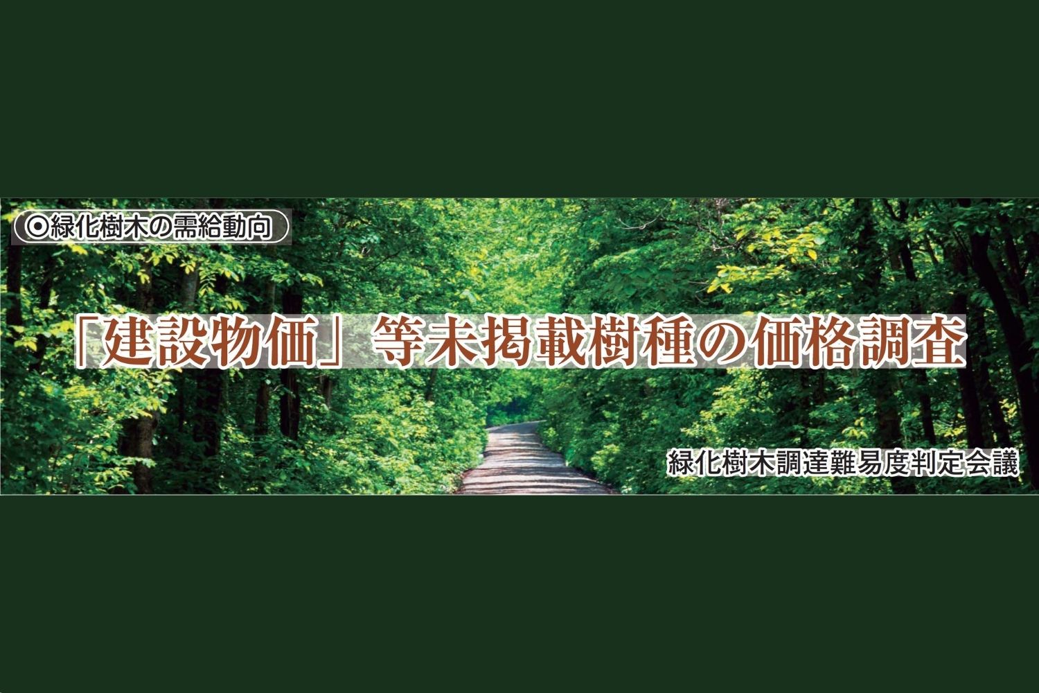 「建設物価」等未掲載樹種の価格調査