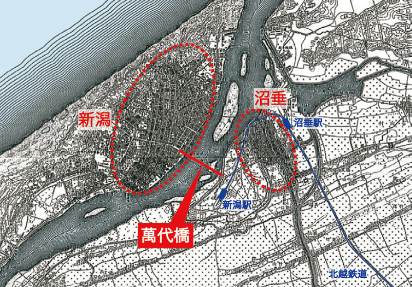 【図2】1914年地図(国土地理院地図より作成)
